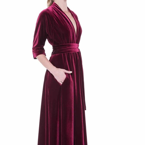 Luisa Beccaria Luisa Wrap Velvet Dress - Picture 3 of 8